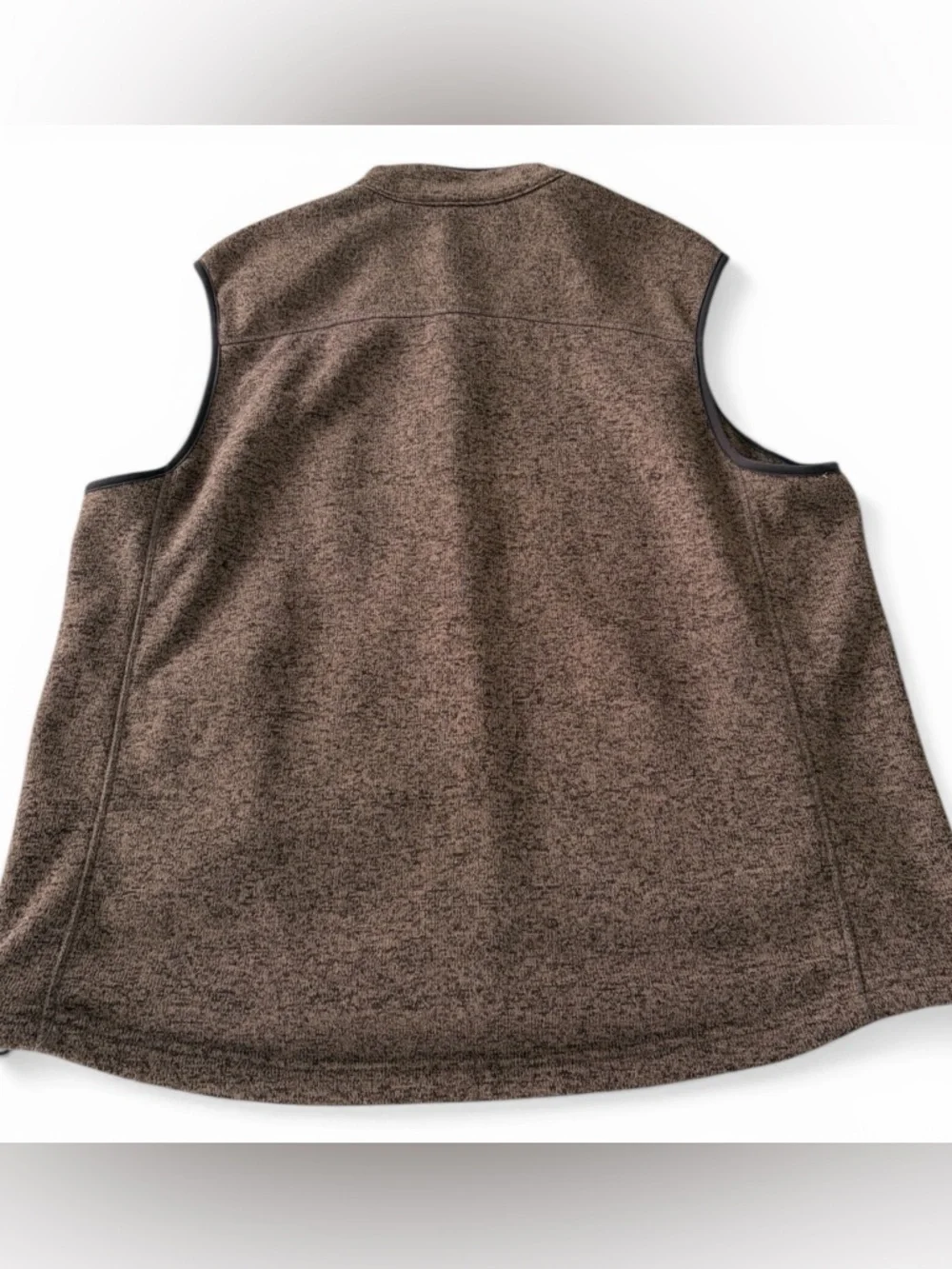 Orvis Denali Fleece Vest Men’s XXL Brown Full Zip Outdoor Hiking Warm